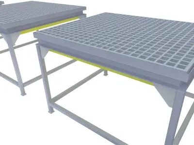 GRILL EXTRACTING TABLES Low-poly 3D model