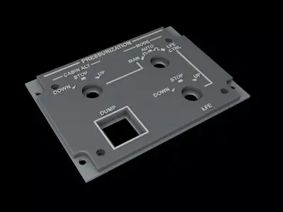 EMBRAER E1 OVERHEAD - PRESSURIZATION PANEL 3D print model
