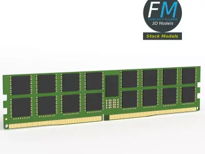 DDR5 RAM memory module 1 3D model