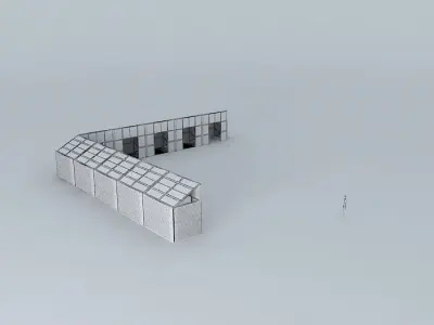 group of chicken hutches Free 3D model