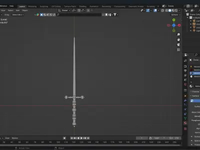 Golden looking  Stilleto 3D model
