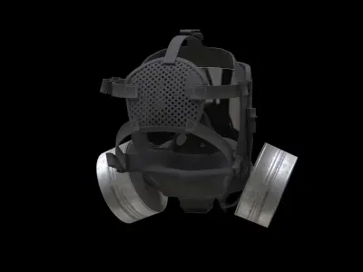 Safety Gas Mask Low Poly Low-poly 3D model