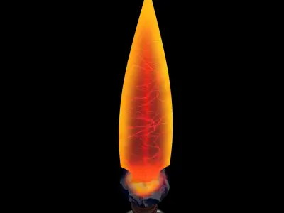 fire dragger  Low-poly 3D model