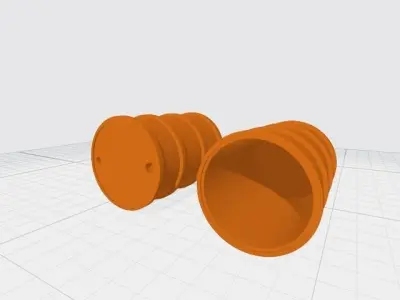 55 gallon drum 3D model