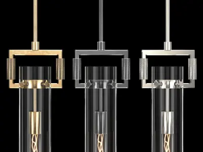 Machinist Glass Cylinder Pendant 3D model