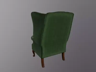 Chesterfield Chair Low-poly 3D model