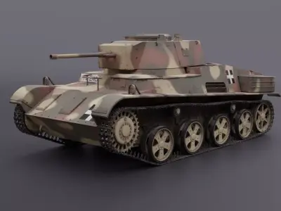 43M Toldi III Hungarian light tank 3D model