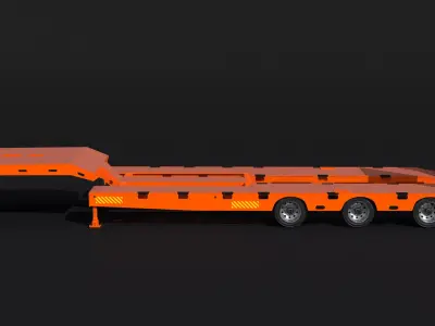 Low Loader Trailer 3D model