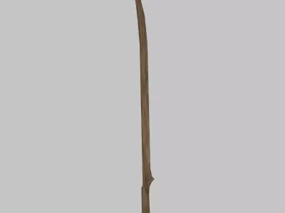wooden katana Low-poly 3D model