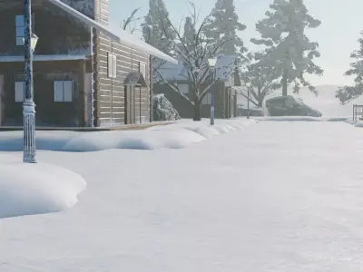Snowy Village 3D model purchase