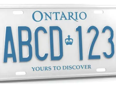 CAR LICENSE PLATE Low-poly 3D model