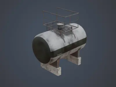 Oil tank Low-poly 3D model buy