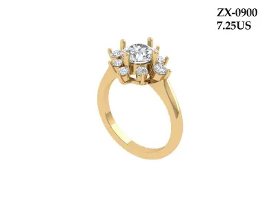 Engagement-ring 3D print model order