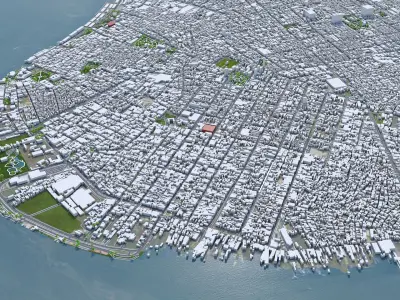 Belem Brazil 40km Low-poly 3D model
