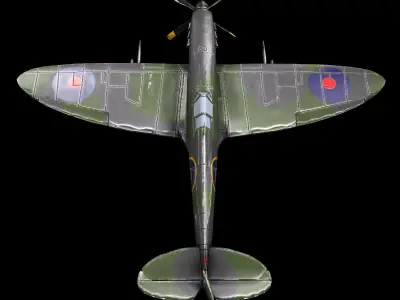 AIRCRAFT SUPERMARINE SPITFIRE - CGTRADER Low-poly 3D model