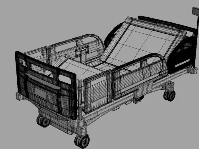 Hospital patient electrical bed 3D model  3D model