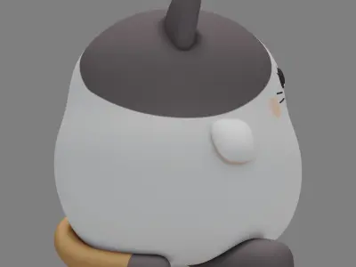 Plush Cat 3D model