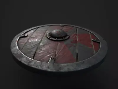 Viking Sheild Low-poly 3D model