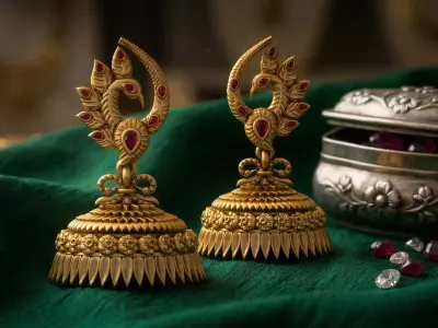  Peacock Antique Traditional Earing  3D print model