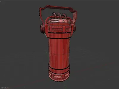Capsule 3D model grenade launcher 3D model