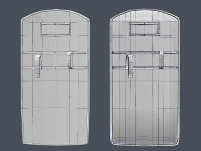 Police Shield PBR Game Ready Low-poly 3D model