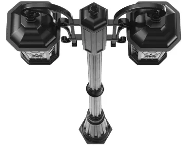 Detailed Classic Street Lights 3D model