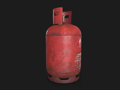 Propane Gas cylinder Low-poly 3D model