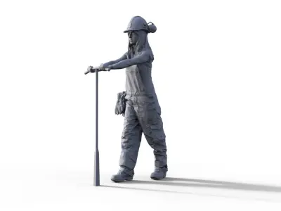 Figure firefighter Nicole 3D print model