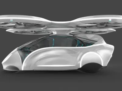 Sci-Fi Futuristic Passenger Drone Rig 3D model