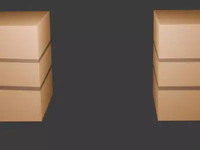 Game Ready Asset Low Poly Wooden Cracked Crate  Low-poly 3D model