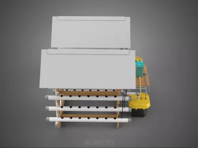 SMART IOT AUTO CONTROL NUTRIENT HYDROPONIC PLANT FARM MONITORING 3D model