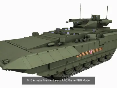 Armata T-14 Tank and T-15 Heavy APC Collection 3D Model Pack