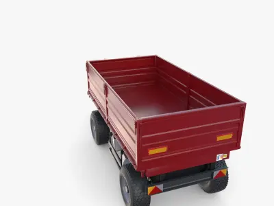 Agro trailer V5 Low-poly 3D model