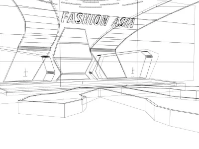 Event Stage Design Fashion Asia 3D model