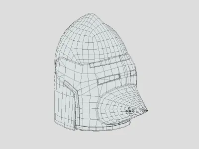 Medieval Helmet 02 Low Poly PBR Realistic Low-poly 3D model