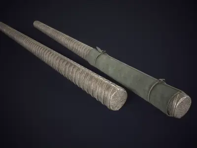 Rebar Improvised Weapon Low-poly 3D model