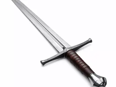 Realistic Medieval Longsword 3D model