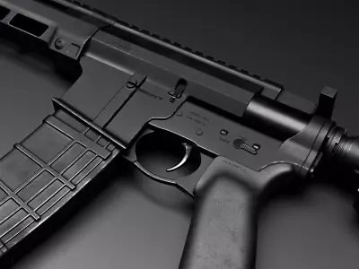 MK116 Assault Rifle High Poly Realistic Weapon 3D model