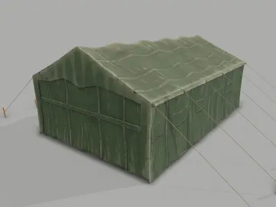 Military Tent PBR - A  Low-poly 3D model