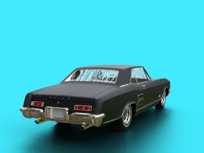 Buicj Riviera classic 3d model Low-poly 3D model