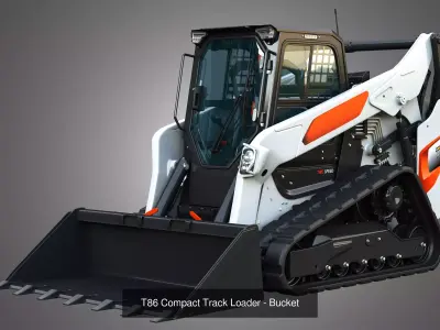 T86 - S86 Compact Track - Skid Steer Loaders 2 in 1 3D Model Pack
