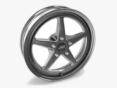 JMS Avenger Series Race Front Wheel Chrome 3D model