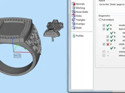 0101 - Gents Ashok Stambh Ring 3D print model