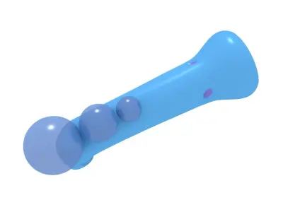 Bubble Gun with 2 Bubbles 3D model