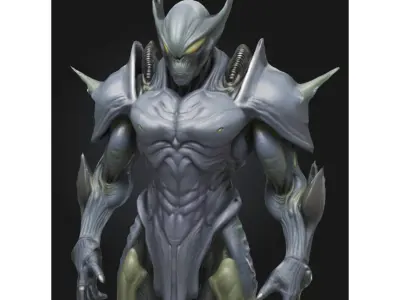 Alien Creature Sci Fi Futuristic Low-poly 3D model