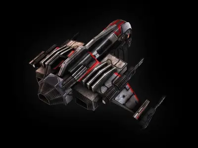 Low poly Heavy Starfighters Low-poly 3D model