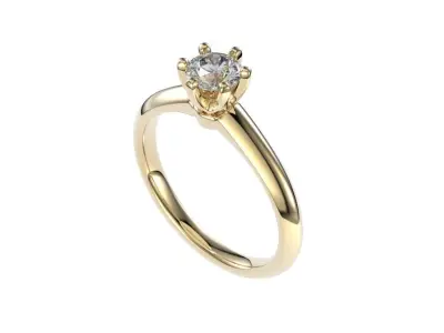 Collection solitaire rings 3D Model Pack