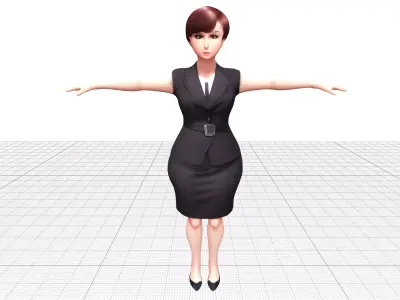 Sophia the Business Woman Low-poly 3D model