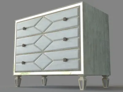 Bedroom Sanctuary Queen of Diamonds Bachelorette Chest 3D model