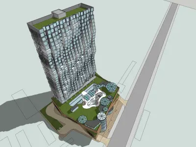 Sketchup Commercial Office Complex 238 3D model